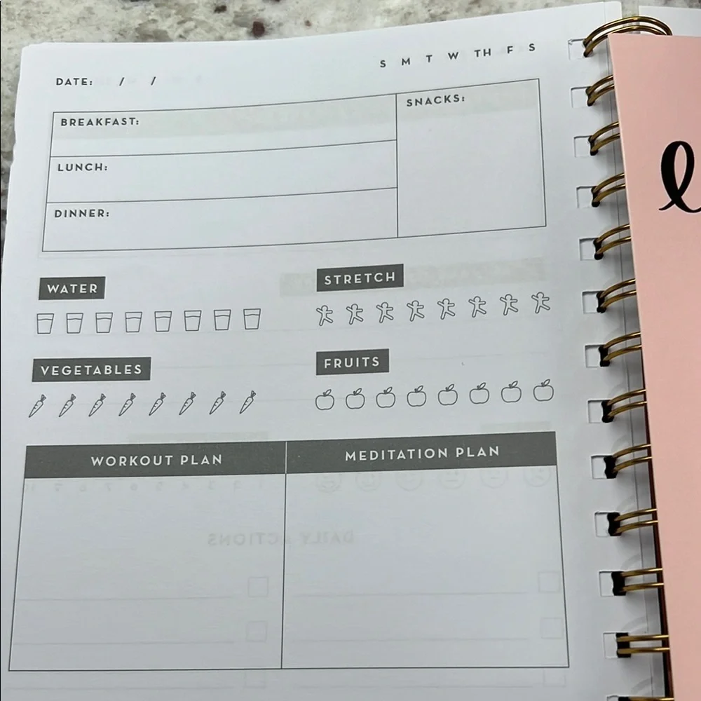 Wellness Journal with Tropical Design with Bonus Gratitude Cards